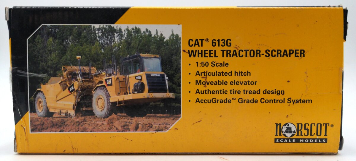 Norscot 55235 1:50 Scale Diecast Caterpillar 613G Wheel Tractor-Scraper Replica EX/Box