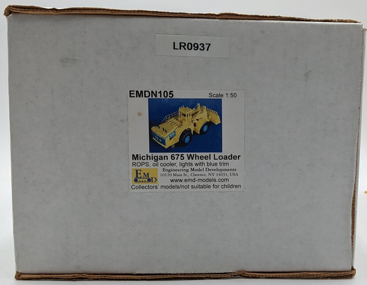 EMD 105 1:50 Diecast EMDN Michigan 675 Wheel Loader w/Blue Trim VG/Box