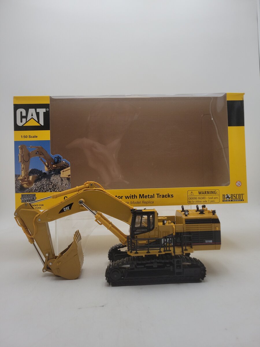 Norscot 55098 1:50 Scale Diecast CAT 5110B Hydraulic Excavator With Metal Tracks EX/Box