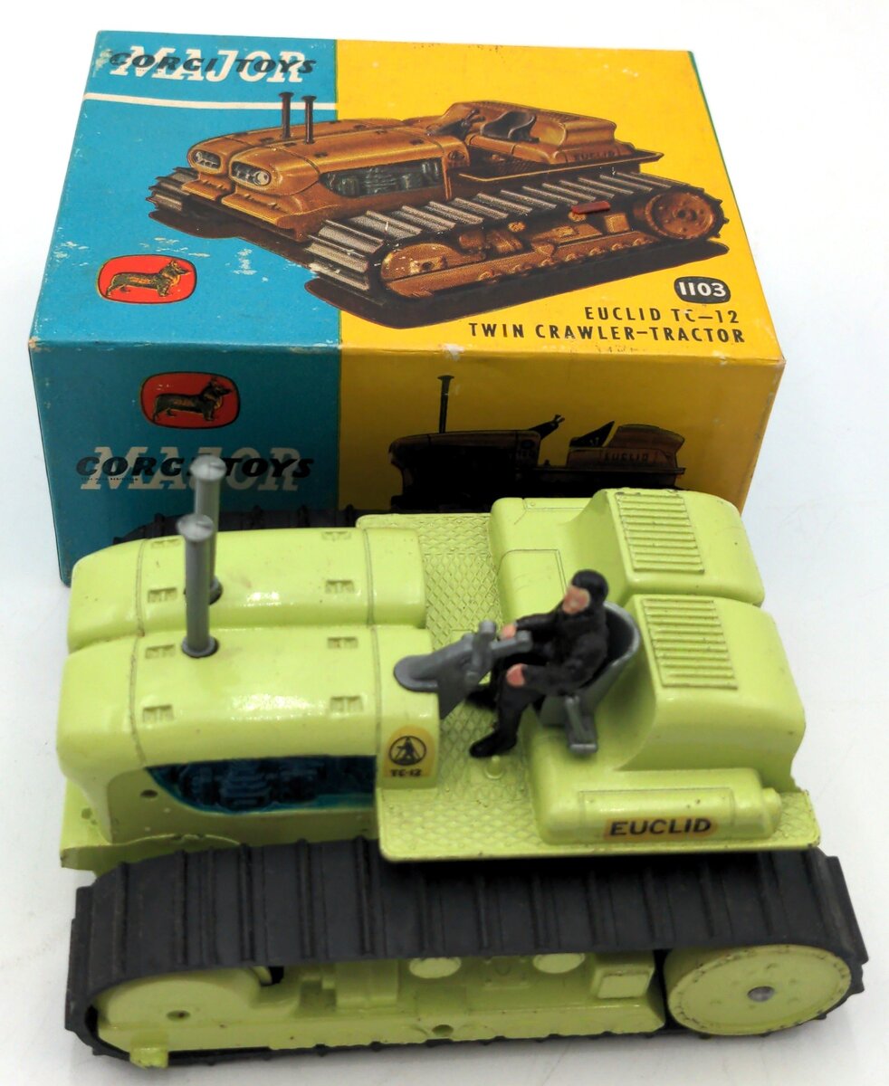 Corgi 1103 1:50 Scale Diecast Euclid TC-12 Twin Crawler Tractor EX/Box