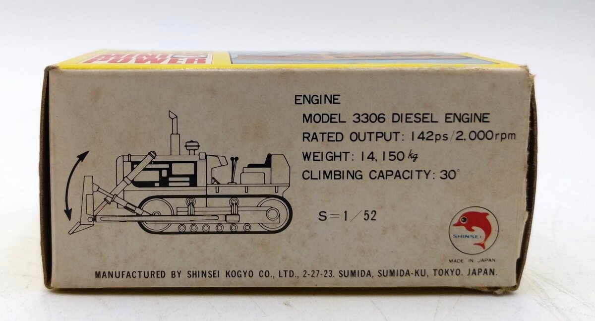 Shinsei 4113 1:50 Scale Mini Power Mitsubishi Bulldozer LN/Box
