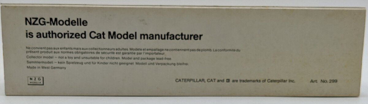 NZG 299 1:50 Scale Diecast Caterpillar PR-450 Cold Planer/Pavement Profiler NIB
