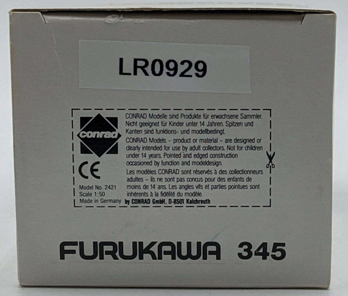 Conrad 2421 1:50 Diecast Furukawa 345 Wheel Loader NIB