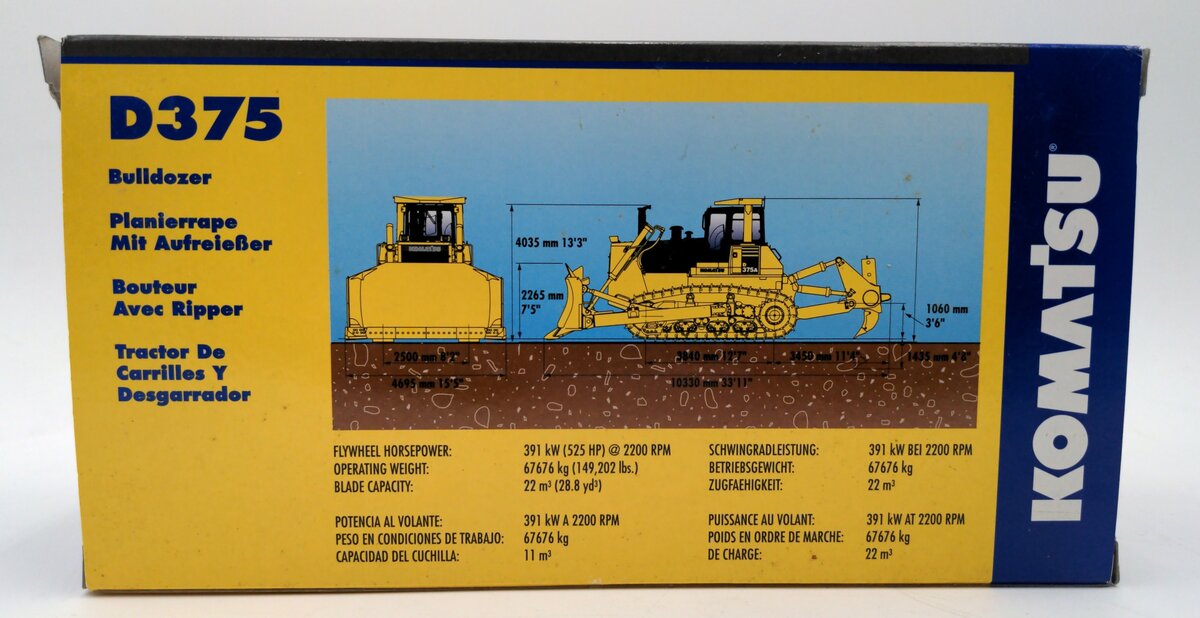 First Gear 50-0216 1:50 Komatsu D375A-6 Dozer with Ripper (White) NIB
