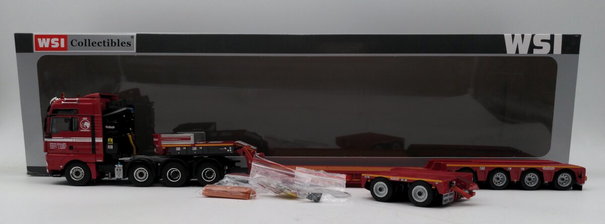 WSI 9959 1:50 Kran Sallinger Man TGX XXL 8x4 Euro Low-Loader & Interdolly NIB