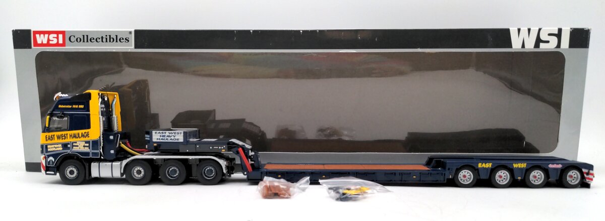 WSI 9358 1:50 Scale East West Volvo FH Globe XL 8x4 w/ Euro Low-Loader LN/Box