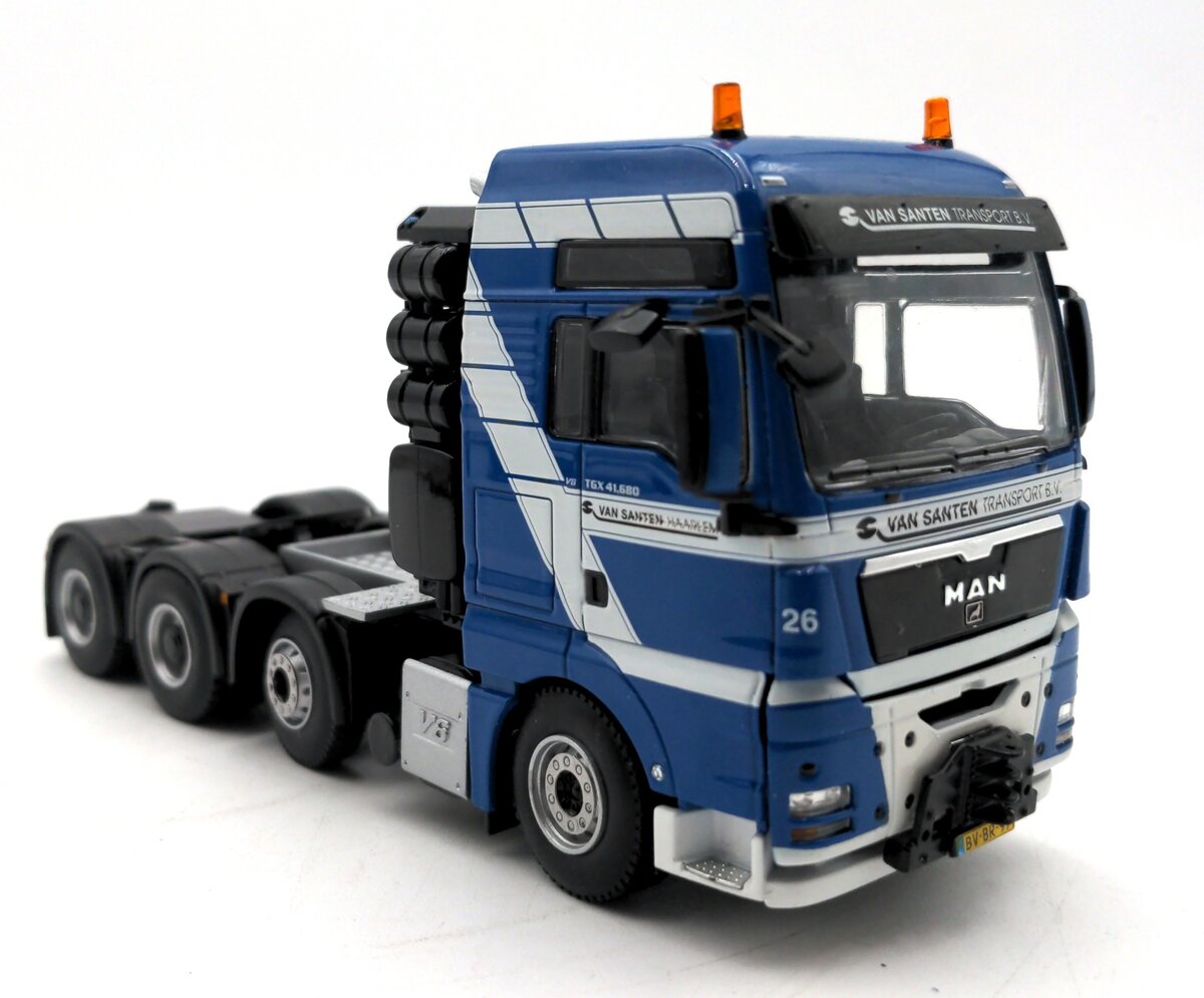 WSI 9477 1:50 Scale Van Santen Man TGX XXL 8x4 w/ Euro Low-Loader w/ Interdolly EX/Box
