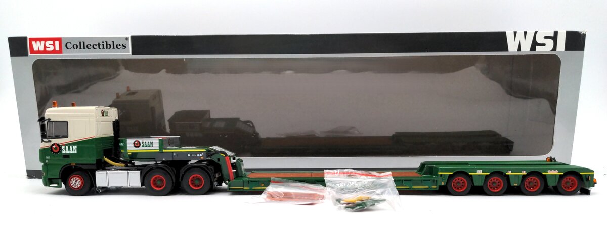 WSI 9270 1:50  Koninkijke Saan DAF XF95 6x4 w/ Nooteboom 4-axle Euro low loader VG/Box