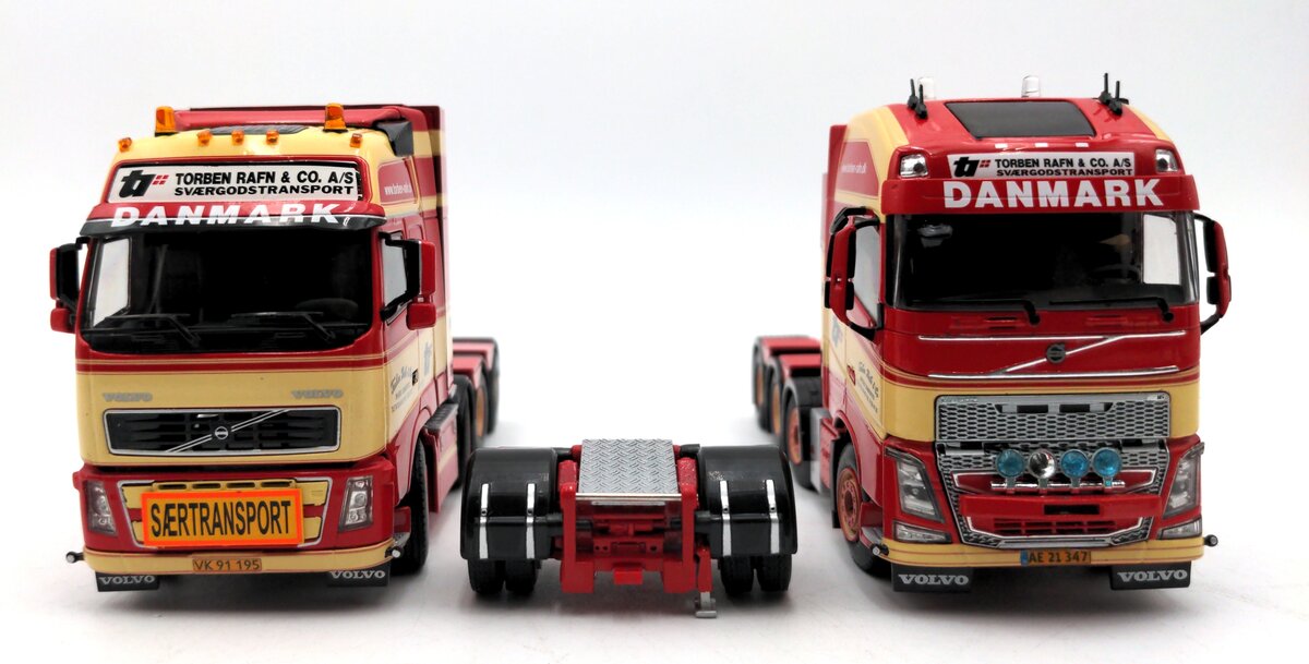 WSI 10-1487 1:50 Volvo FH4 Glob. XL 8x4 & Volvo FH2 Glob. XL 8x4 & Add on Axel VG/Box