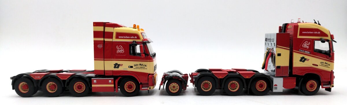 WSI 10-1487 1:50 Volvo FH4 Glob. XL 8x4 & Volvo FH2 Glob. XL 8x4 & Add on Axel VG/Box