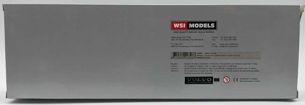 WSI 01-2233 1:50 Nordic Crane Volvo FH4 Sleeper Cab Tractor NIB