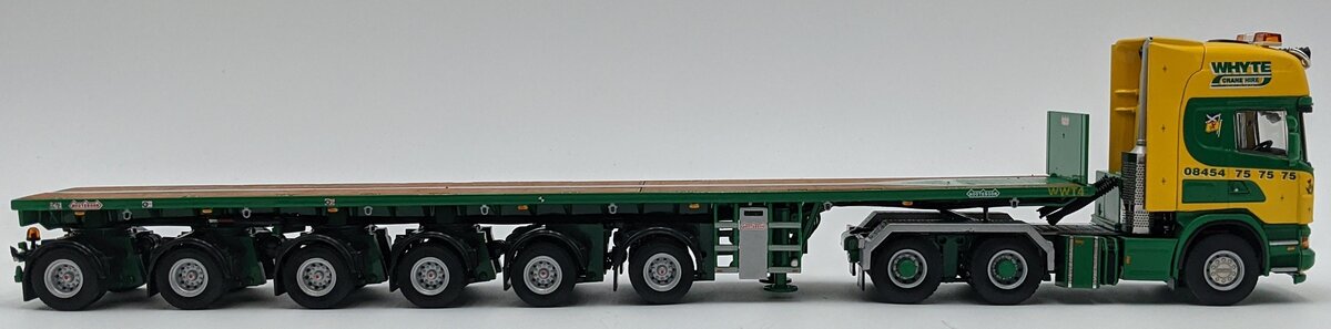 WSI 02-1152 1:50 Scania Topline 6 x 4 W/ Ballast Oplegger White NIB