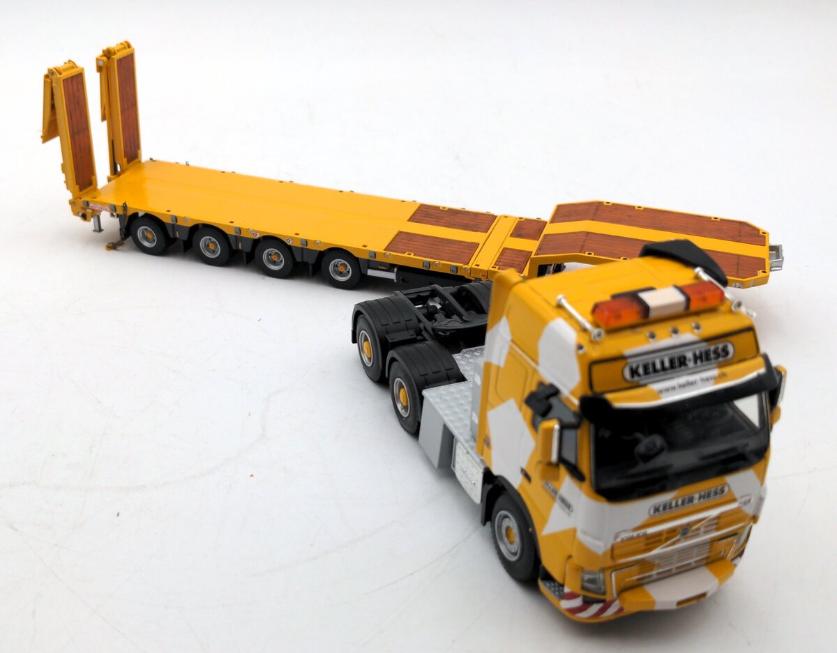 WSI 01-1095 1:50 Scale Keller & Hess Volver FH3 Globetrotter 6x4 Semi Low-Loader NIB