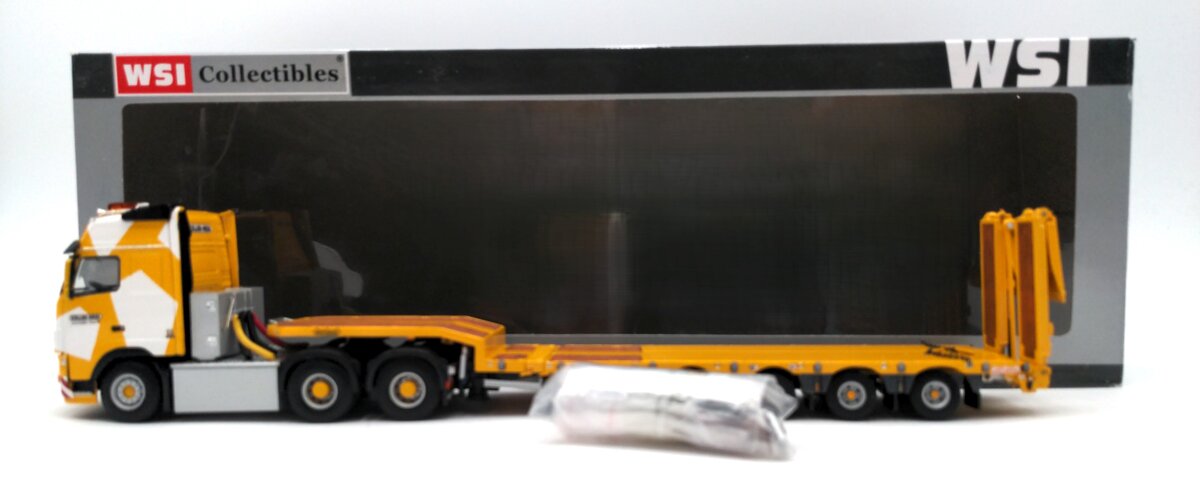 WSI 01-1095 1:50 Scale Keller & Hess Volver FH3 Globetrotter 6x4 Semi Low-Loader NIB