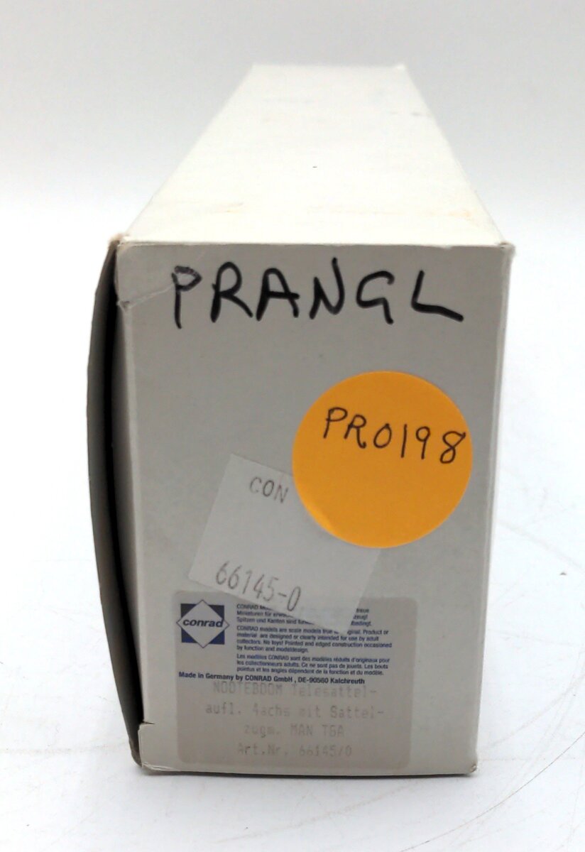 Conrad 66145-0 1:50 Diecast 3-Axel Tractor w/4-Axel Tele-trailer Prangl Truck NIB