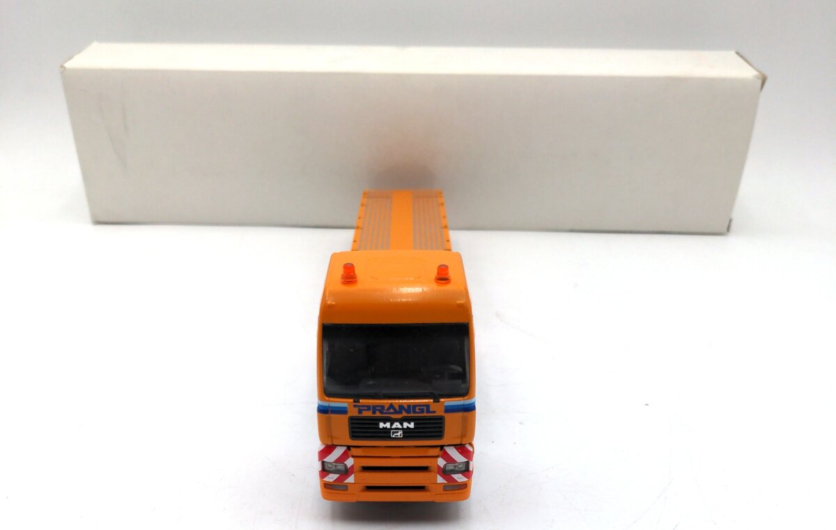 Conrad 66145-0 1:50 Diecast 3-Axel Tractor w/4-Axel Tele-trailer Prangl Truck NIB
