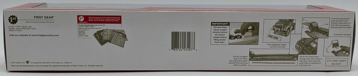 First Gear 59-3107 1:50 Mack Granite MP NIB