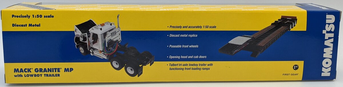 First Gear 59-3106 1:50 Komatsu-Mack with Tri-Axle Lowboy NIB