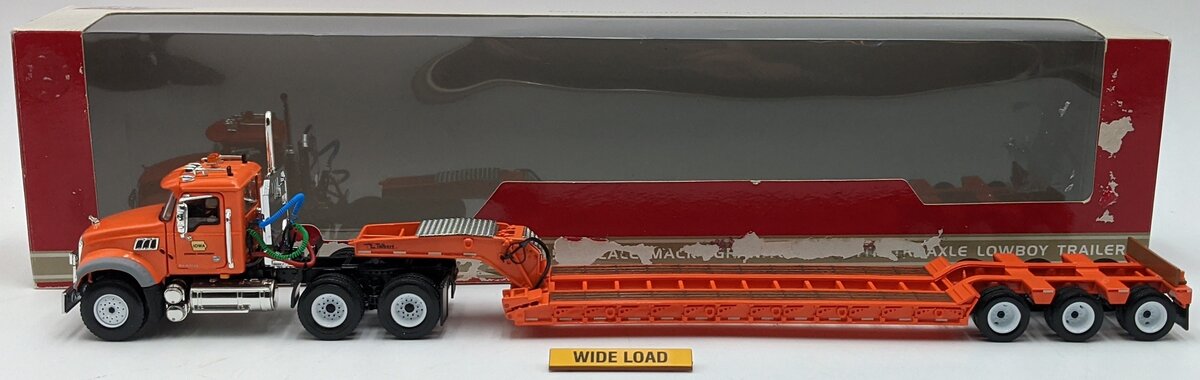 First Gear 59-3103 1:50 Mack Granite MP W/Lowboy Trailer Iowa Hwy Dept NIB