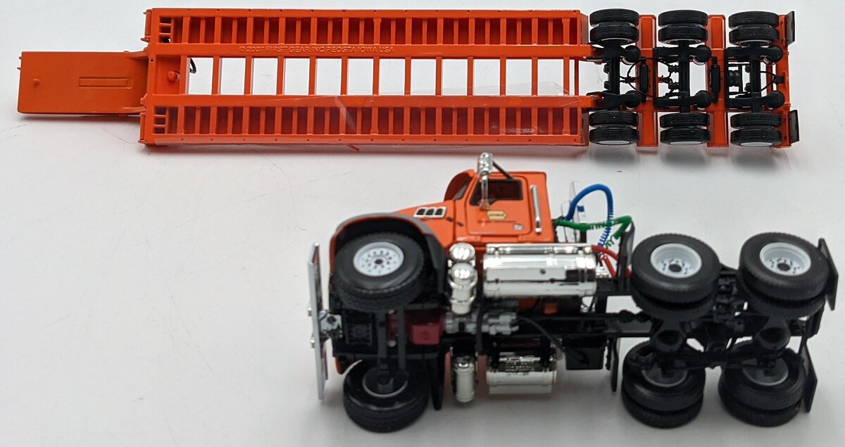 First Gear 59-3103 1:50 Mack Granite MP W/Lowboy Trailer Iowa Hwy Dept NIB