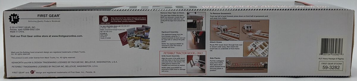 First Gear 59-3282 1:50 Kenworth Talbert Lowboy - RLF Heavy Haulage NIB