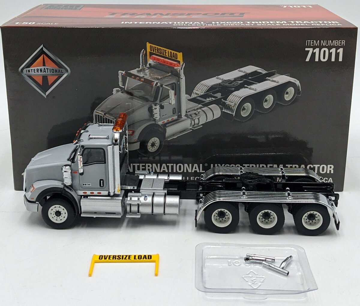 DieCast Masters 71011 1:50 Light Grey International HX620 Day Cab Tridem Tractor NIB