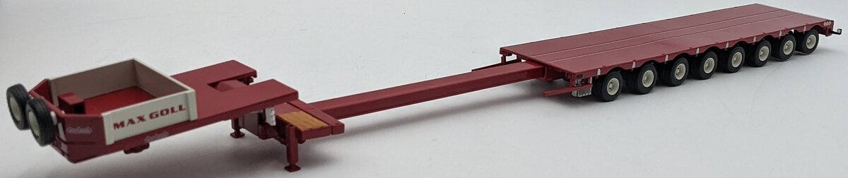 Lion Toys 1:50 MAN Heavy Haul Tractor W/Lowboy Trailer Red & White VG/Box
