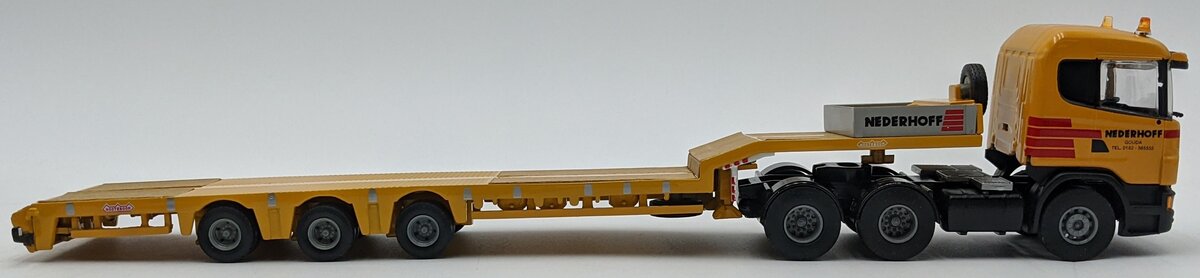 Tematoys 0182 1:50 3 Axle Tractor W/Lowboy Nederhoff NIB