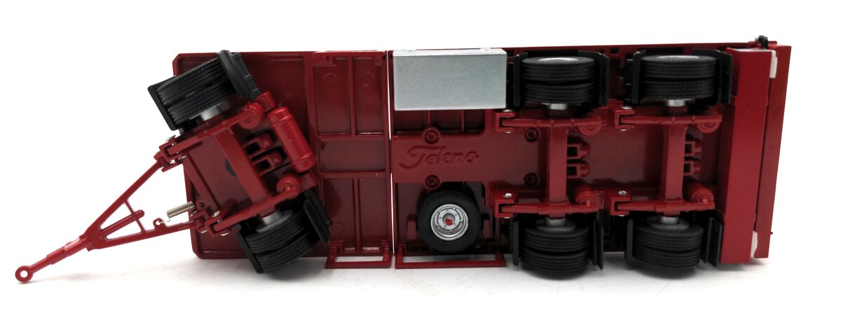 Tekno TB 000074 1:50 Scale Flatbed trailer 3 axle red NIB
