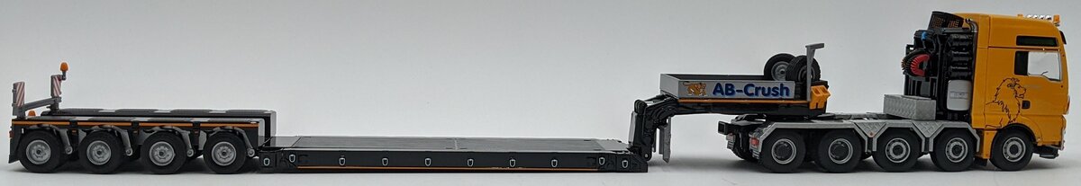 Tekno 8996/5 1:50 MAN TGX XXL 2+4 Lowboy AB Crush Yellow NIB