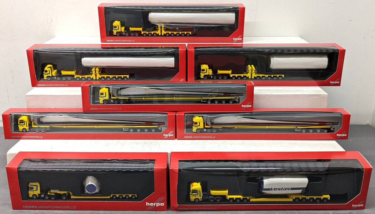 Herpa 326-159999 HO Turbine Trucks Ter Linden Wind Turbine Service Vehicles Set NIB