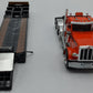 First Gear 50-3356 1:50 Peterbilt Model 367 with Tri-Axle Lowboy Trailer Orange NIB