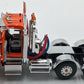 First Gear 50-3356 1:50 Peterbilt Model 367 with Tri-Axle Lowboy Trailer Orange NIB