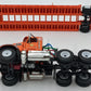 First Gear 59-3103 1:50 Peterbilt 367 Semi Truck W/Lowboy Trailer Orange NIB