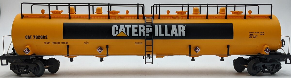 MTH 20-96063 O Caterpillar 20K Gallon 4-Compartment Tank Car #702002 NIB