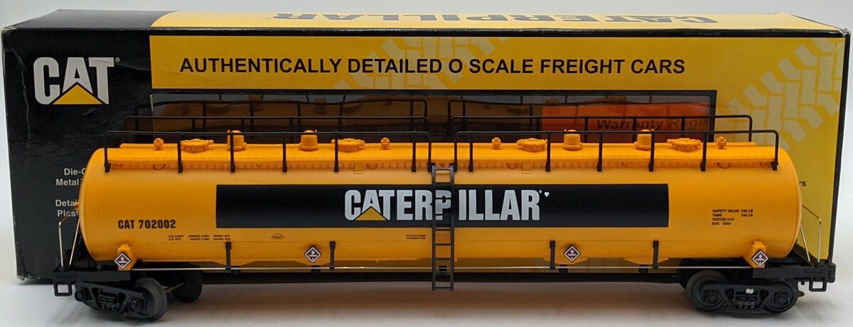 MTH 20-96063 O Caterpillar 20K Gallon 4-Compartment Tank Car #702002 NIB
