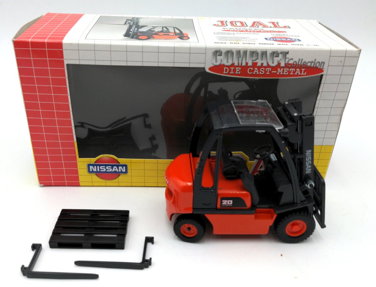 Joal 285 1:25 Scale Diecast Nissan Forklift (Red/Black) NIB