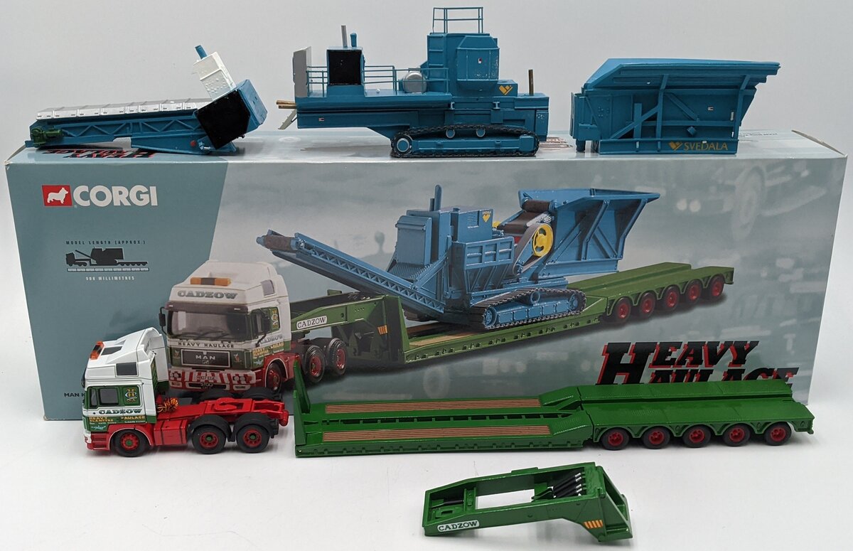 Corgi CC12002 1:50 Scale Diecast Corgi MAN King Trailer & Load VG/Box