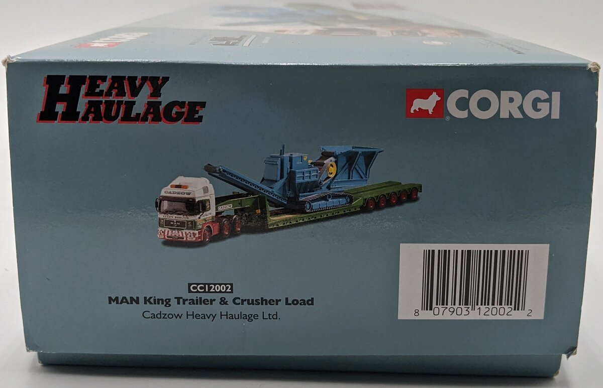 Corgi CC12002 1:50 Scale Diecast Corgi MAN King Trailer & Load VG/Box