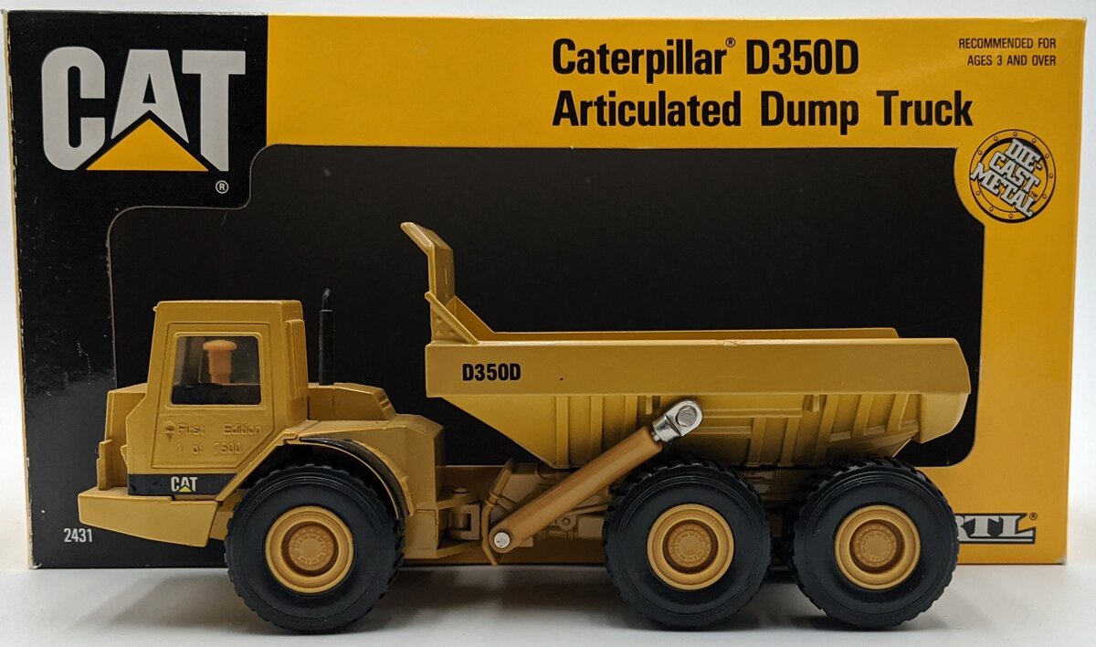 Ertl 2431 1:50 Scale Diecast Caterpillar D350D Articulated Dump Truck NIB