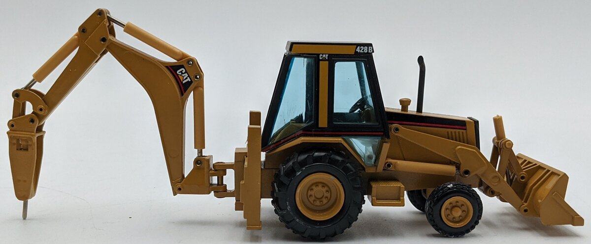 NZG 378/1 1:50 Caterpillar 428 Backhoe W/Hammer VG/Box