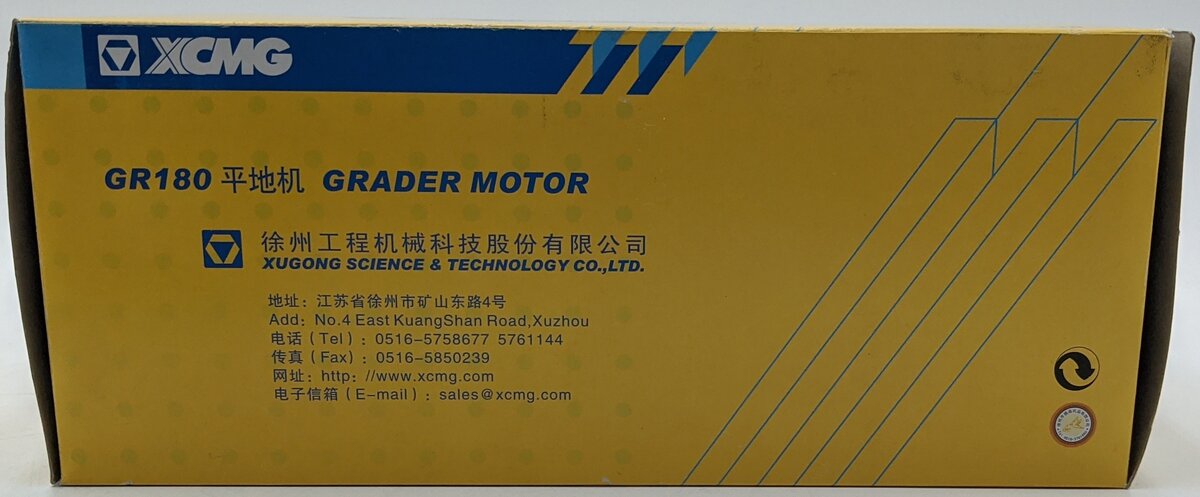 XCMG 1:48 Scale Diecast XCMG GR180 Motor Grader NIB