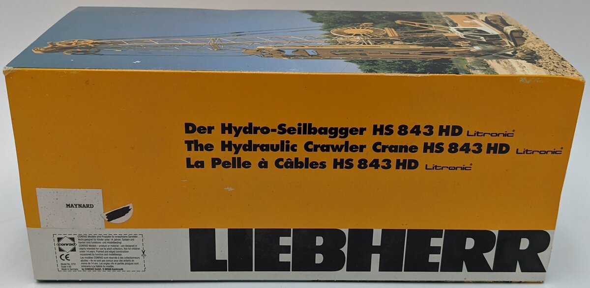 Conrad 2731 1:50 Liebherr HS 843HD Crawler Crane VG/Box