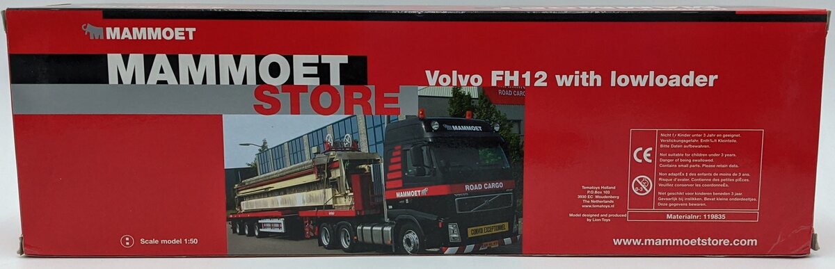 Lion Toys 119911 1:50 Scale Diecast Volvo FH12 w/ Lowloader  - Mammoet NIB