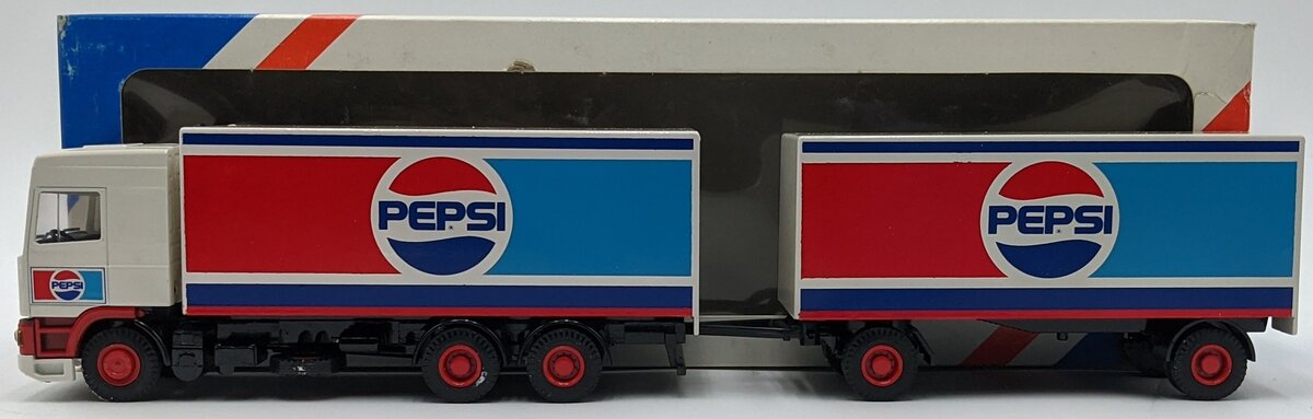 Lion Toys 74 1:43 Scania Pepsi Truck W/Trailer NIB
