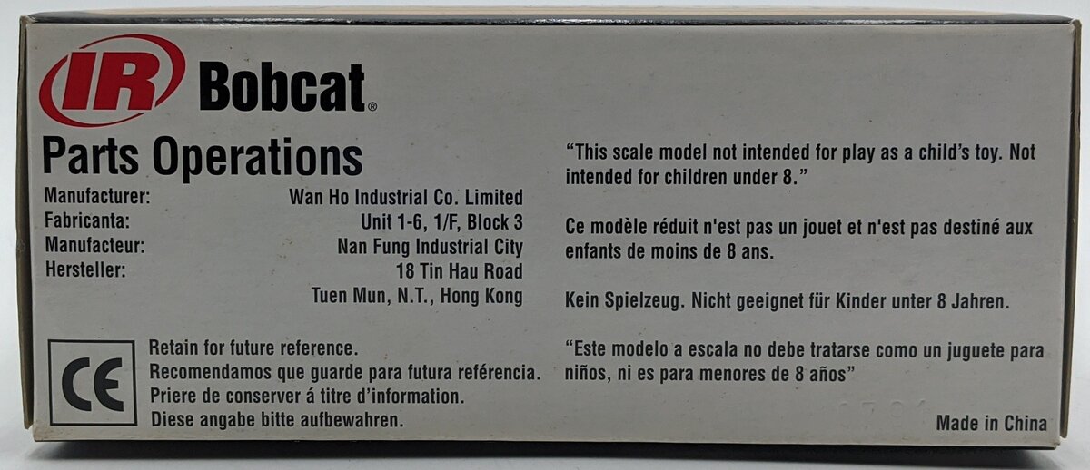 Wan Ho 0791 1:25 Scale Diecast Bobcat 773 Loader 500K NIB