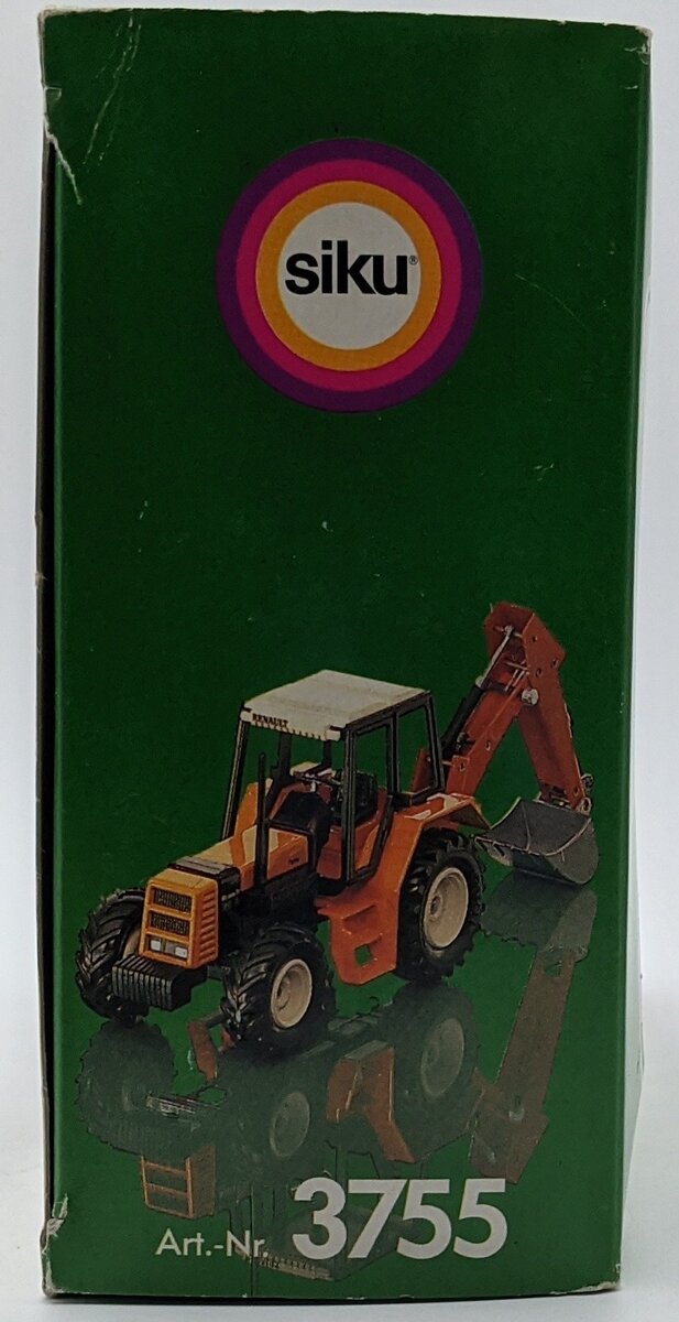 Siku 3755 1:32 Scale Diecast Renault Tractor W/Rear Digger NIB