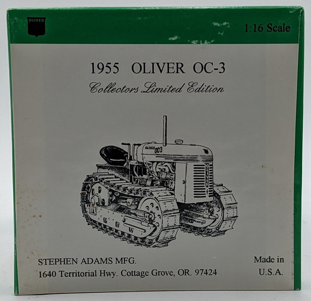 Stephen Adams M. 1:16 Scale BRASS Oliver OC-3 Tracked Crawler NIB