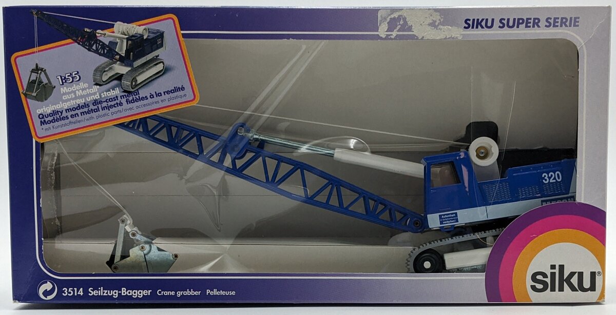 Siku 3514 1:55 Menck Lattice Boom Crawler W/Clam NIB