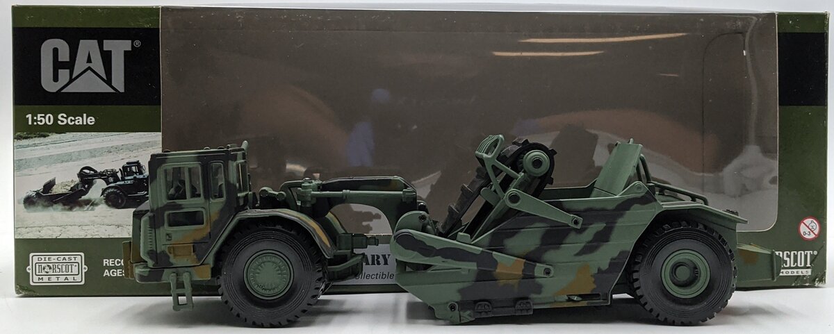 Norscot 55112 1:50 Diecast Caterpillar 623G Elevating Scraper Military Vehicle NIB